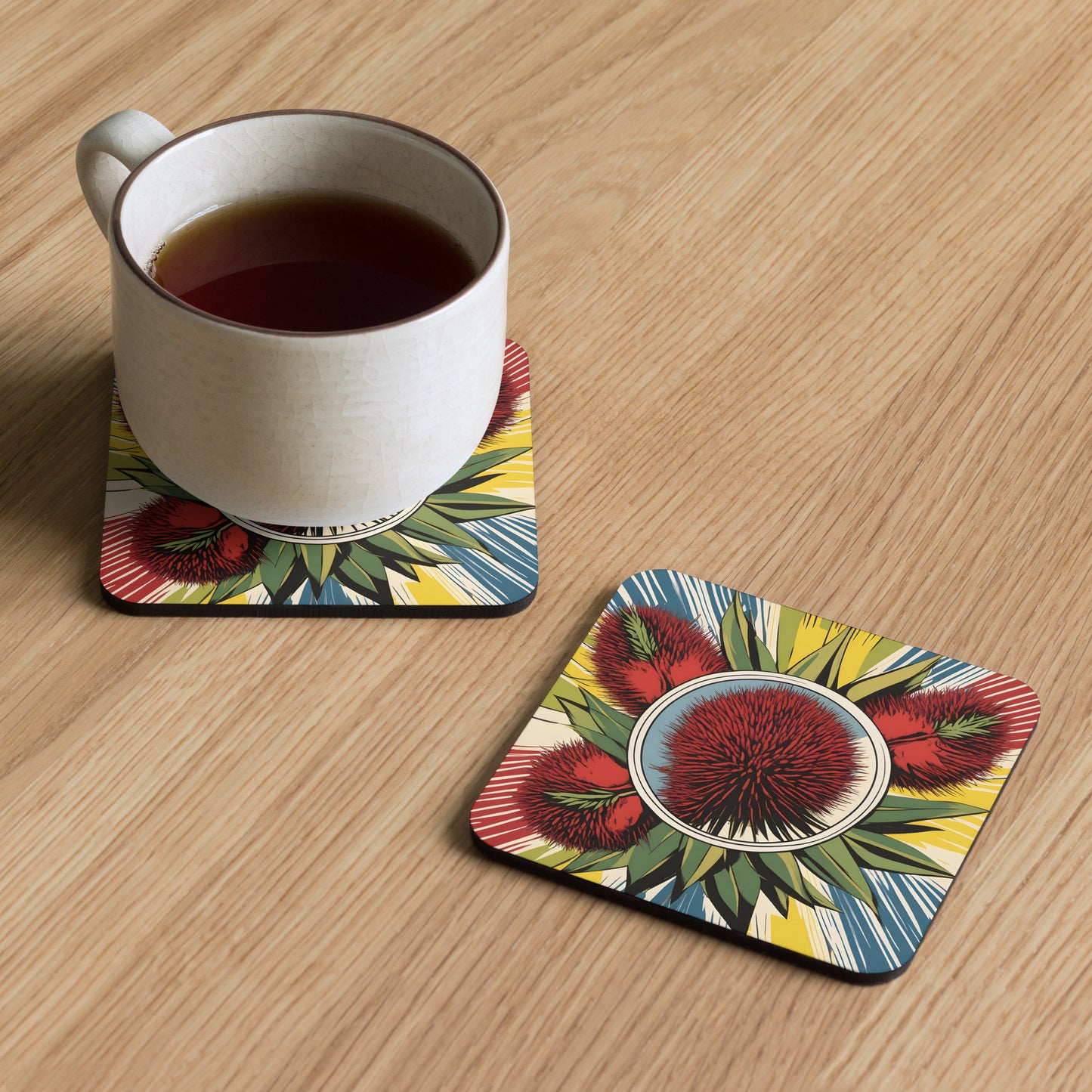 Australian Bottlebrush Flower Drink Coaster