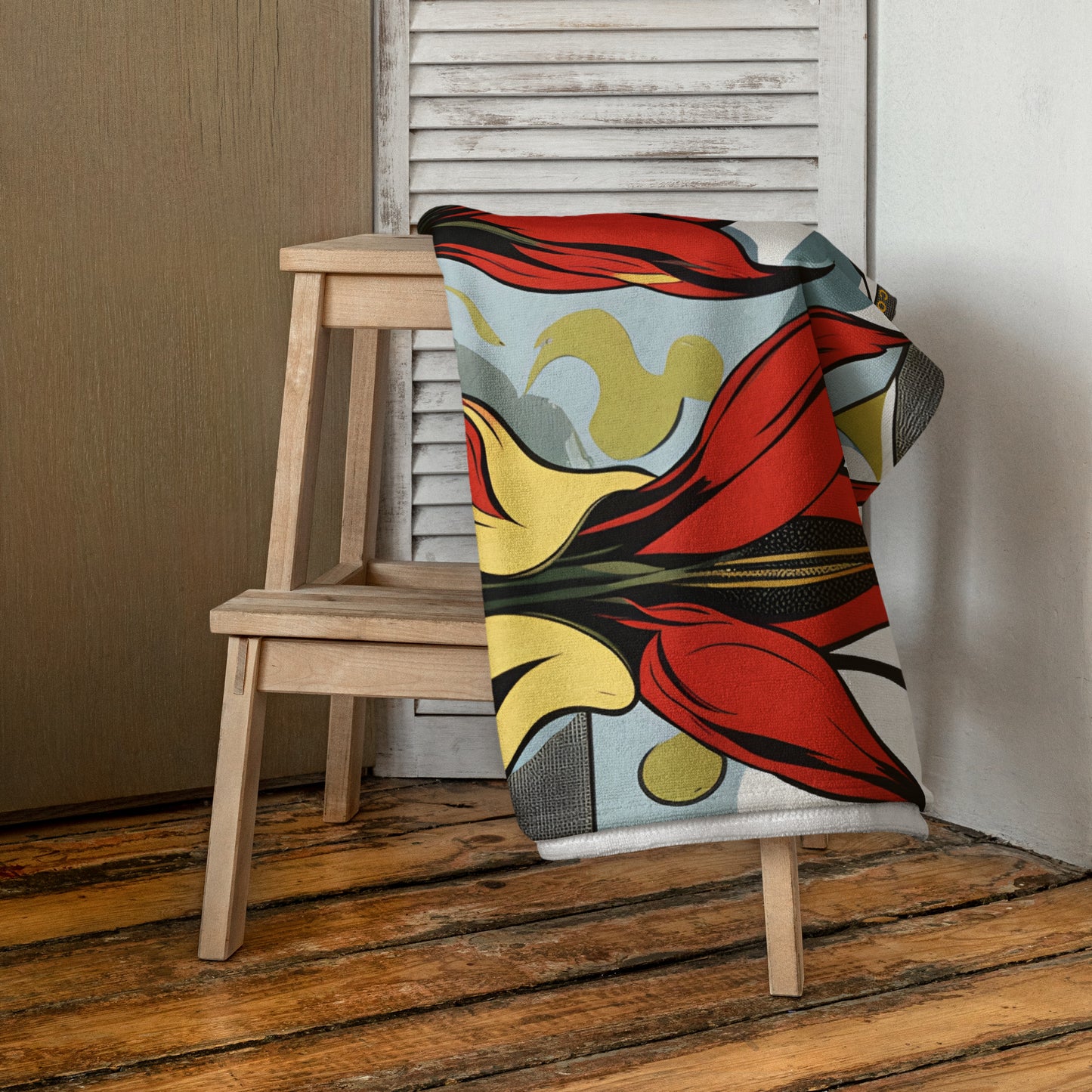 Australian Sturt's Desert Pea Flower Beach and Bath Towel